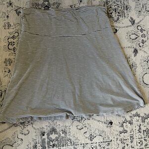 Toad and co flare skirt size large gray and white stripe